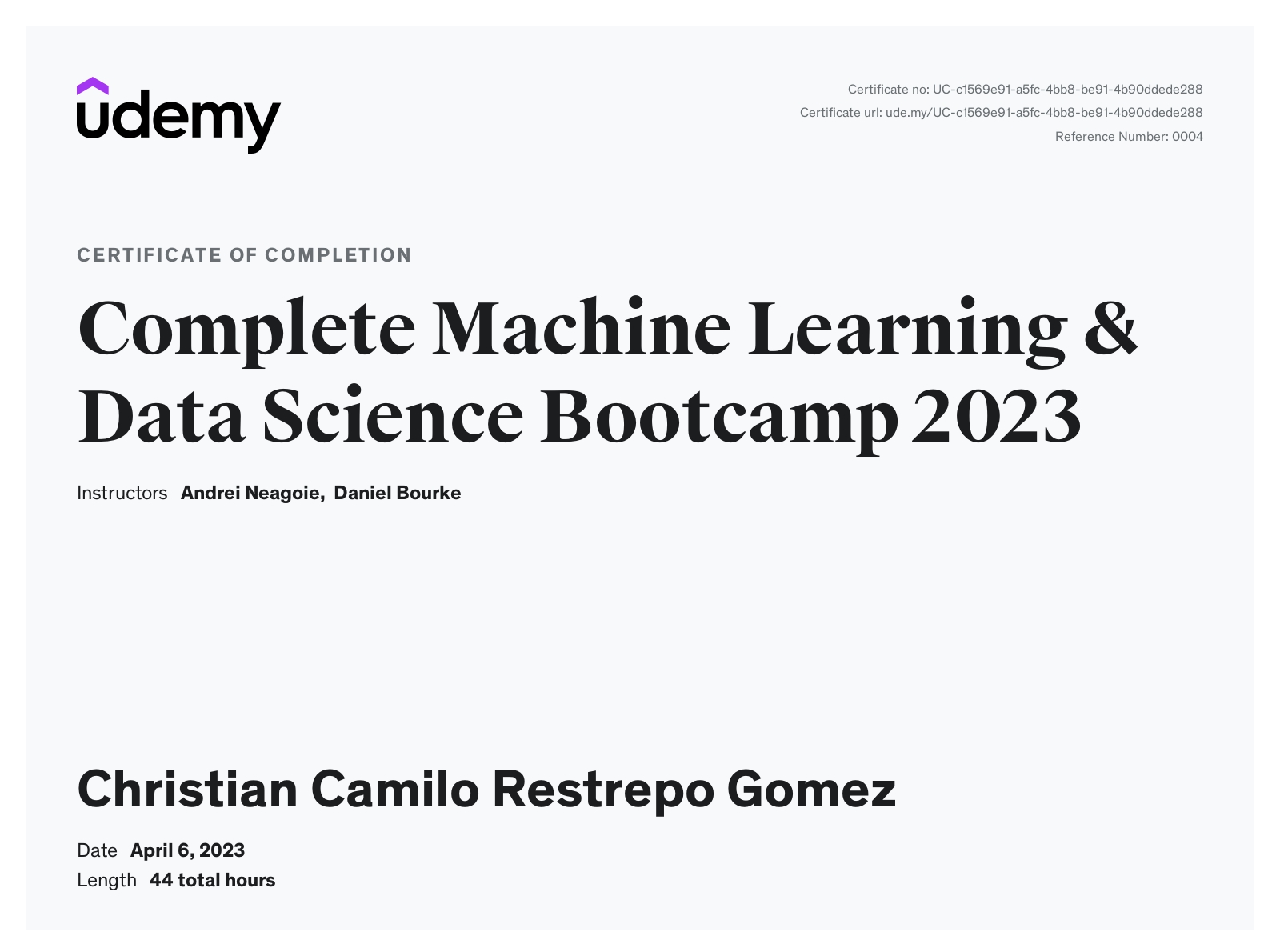 certificate react